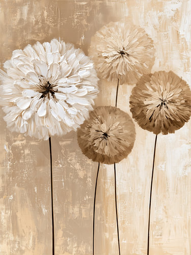 Neutral Dandelion Flowers