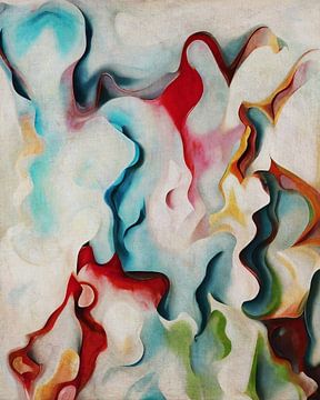 Abstracte gekleurde zee van Jan Keteleer