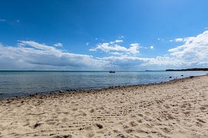 Boot am Südstrand in Göhren auf Rügen