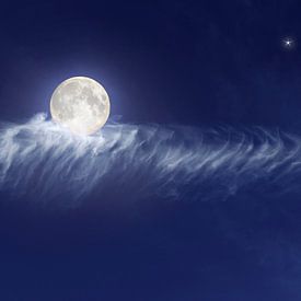 Moon on cloud by Corinne Welp