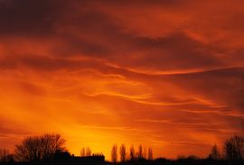 Avondrood boven Haarlem