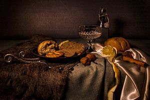 Nature morte moderne d'après les maîtres anciens Nourriture sur Alie Ekkelenkamp