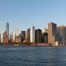 New York Skyline tijdens zonsondergang van Josina Leenaerts