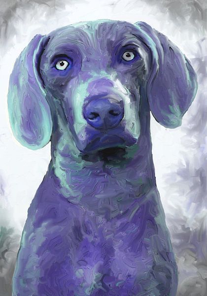 blauer Hund van Andrea Meyer