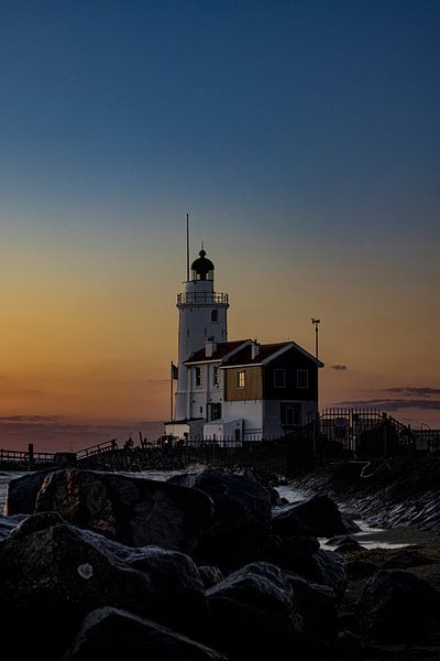 The Lighthouse of Marken, the Horse. by Gert Hilbink
