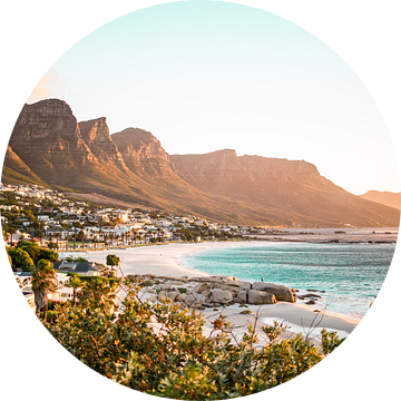 Kaapstad strand - Zuid Afrika kleurrijke zonsopgang fotoprint - reisfotografie van LotsofLiekePrints
