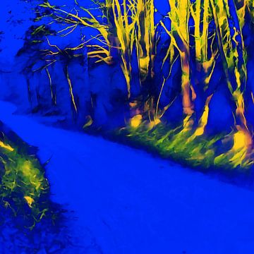 Blaue Wald Meditation von FRESH Fine Art