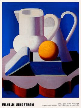 Vilhelm Lundstrøm -Still Life with a Pitcher and an Orange