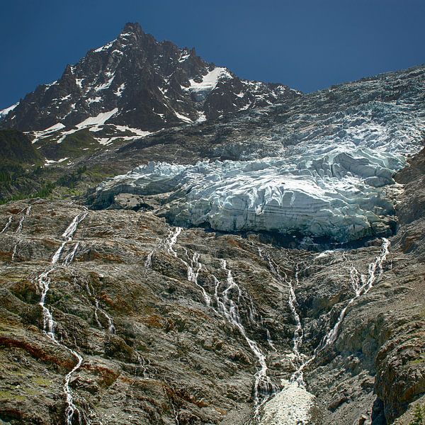 la jonction glacier des bossons par Hans Lubout