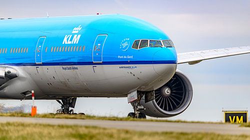 KLM Boeing 777-200 passagiersvliegtuig.
