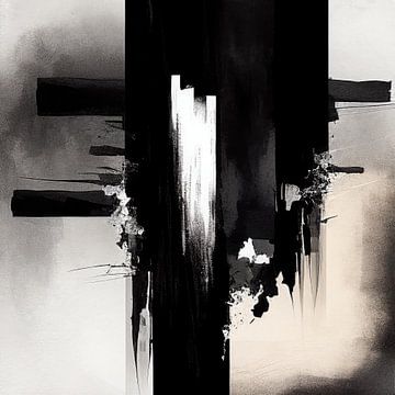Abstract zwart/wit van Bert Nijholt