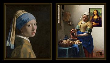 Johannes Vermeer en Leonardo da Vinci van Digital Art Studio
