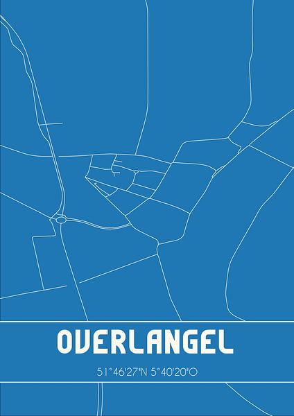 Blueprint | Map | Overlangel (North Brabant) by Prints of Place