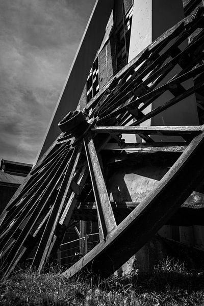 Old factory wheel by Grace Hewitt