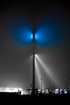 Light pole in fog 2 by Norbert Sülzner