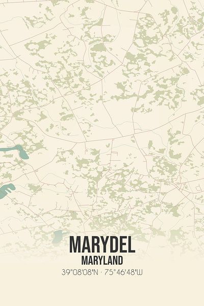 Vintage map of Marydel (Maryland), USA. by Prints of Place