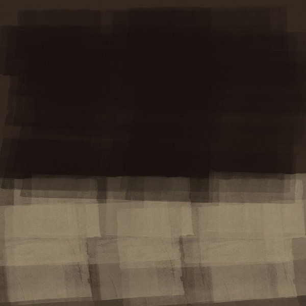 Braun und weiß. Abstrakte bunte Malerei inspiriert von Mark Rothko von Dina Dankers