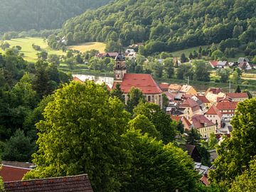 Pfaffenberg Königstein, Saksisch Zwitserland - Stad en Elbedal van Pixelwerk