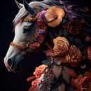 horse with flowers by Gelissen Artworks thumbnail