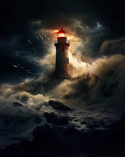 Phare dans la tempête