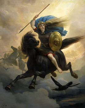 Warrior Riding Through Light
