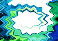 Linien in blau-grün