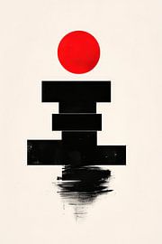 Abstract composition with red circle by Poster Art Shop