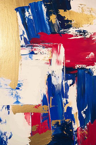 Abstract kunstwerk met gouden details