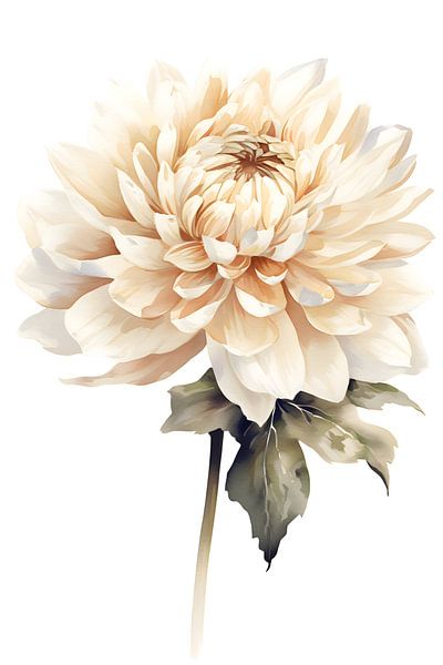 peinture à l&#039;aquarelle d&#039;une fleur jaune par Steinfox Art