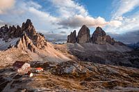 Tre Cime di Lavaredo during sunset