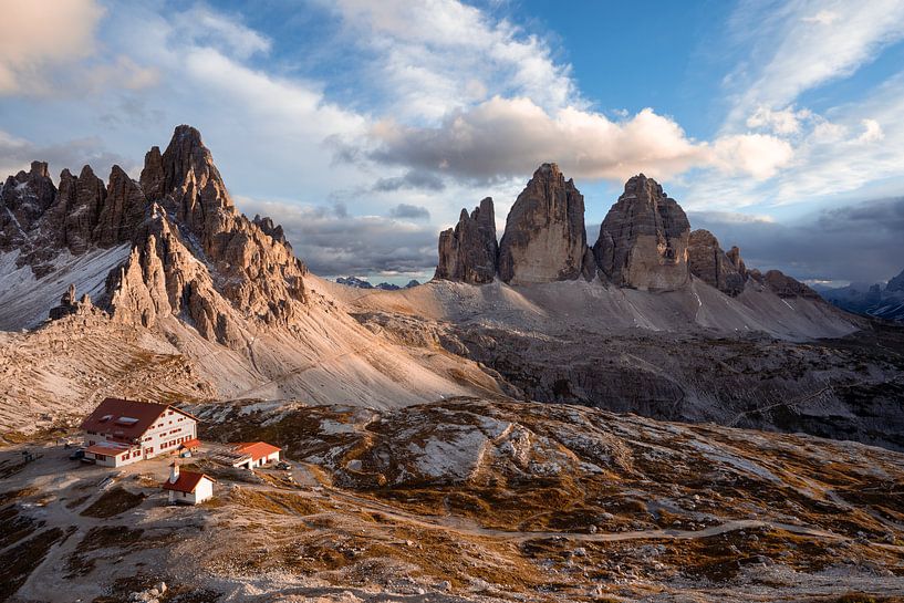 Tre Cime di Lavaredo during sunset by Oliver Preuss