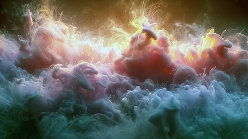 Liquid Smoke Background. Pink Magenta Purple Colour Ink Dynamic Motion Background Abstract