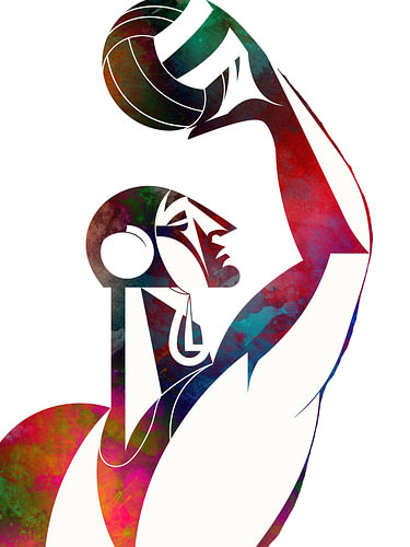 Water polo sport art white #waterpolo