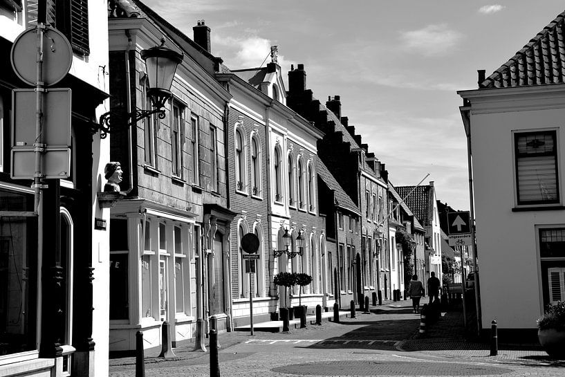 Vianen Utrecht Innere Stadt Schwarz und Weiß von Hendrik-Jan Kornelis