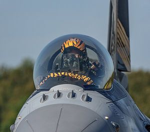 Pilot der X-Tiger F-16 der belgischen Luftwaffe.
