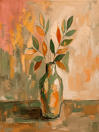 Nature morte bohème d'automne aux teintes chaudes de la saison
