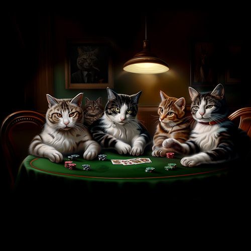 Katzen pokern