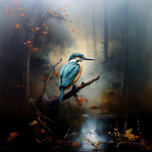Kingfisher drawing 15 by Ellen Reografie