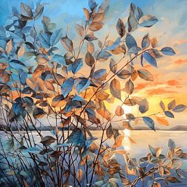 Coastal Shades A Natural Feast in Light Blue and Bronze