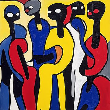 Abstract Feestje met groep mensen