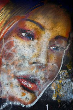 Smoking Girl - Graffiti Art von Rolf Schnepp