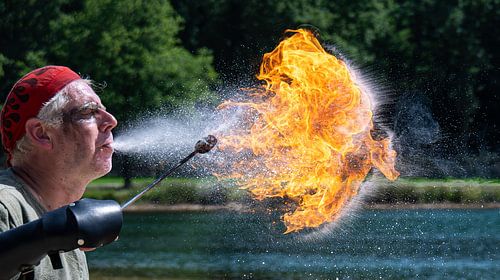Fire breather in action