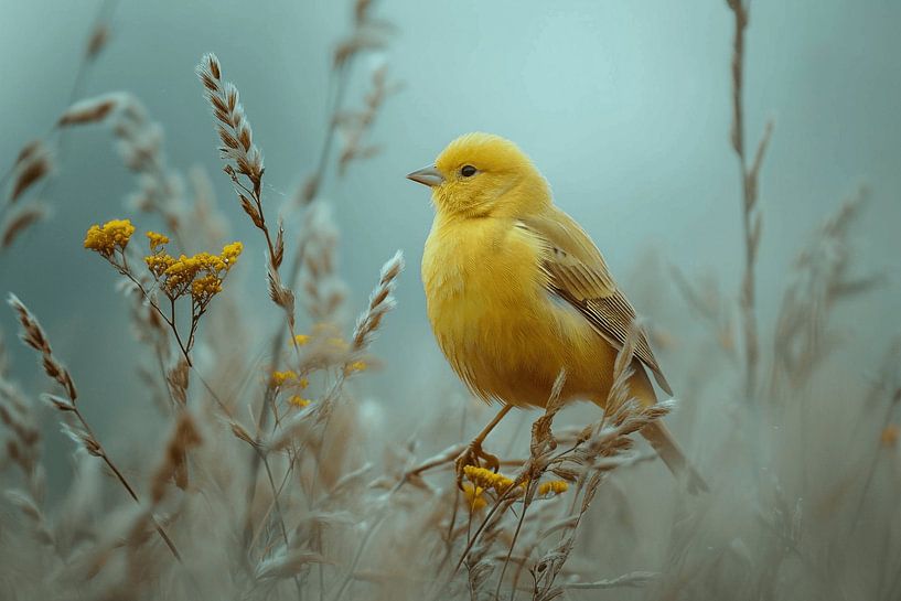 Les froids matins d'hiver avec une surprise jaune par Karina Brouwer