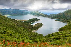 Lagoa do Fogo, a volcanic lake in Sao Miguel, Azores Islands by PhotoCluster