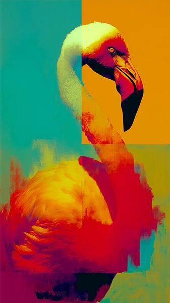 Schlacht der Farben : Flamingo von Preet Lambon