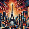 Eiffelturm in dynamischem Licht von Bart Veeken
