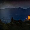 Kerk van Jamnik bij nacht - Slovenië van Mart Houtman