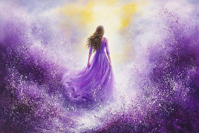 Elegant woman in purple art by Imperial Art House