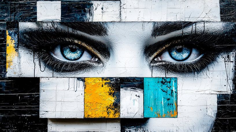 Mosaic of the gaze - fragments of truth by Klaus Tesching - Art-AI
