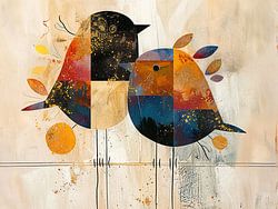 Twee Vogels Kunst | Schilderij